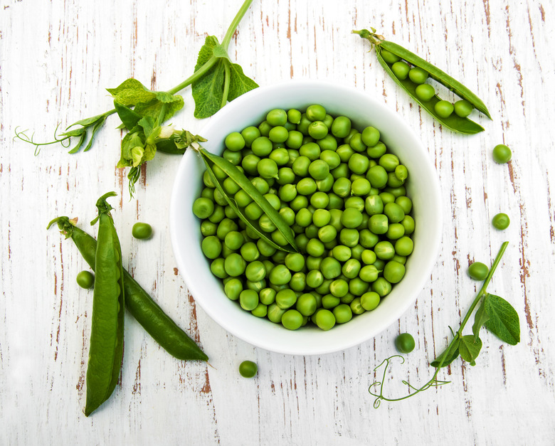 Bowl with fresh peas