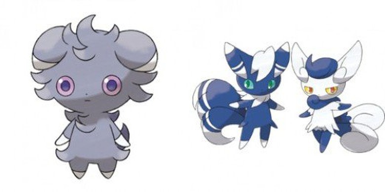 Espurr and Meowstic Pokemon cats