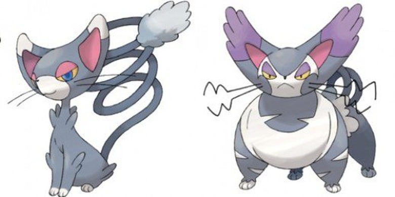 Glameow and Purugly Pokemon Cats