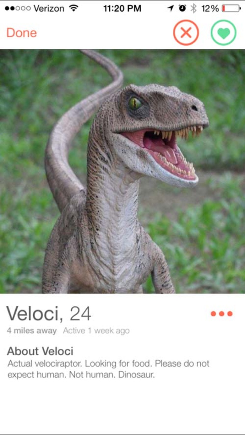 Velociraptor swipes right on Tinder