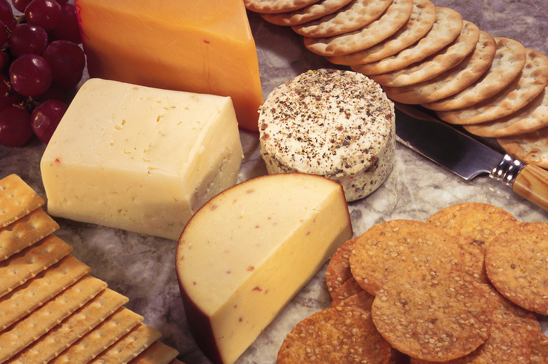 Cheeses and crackers