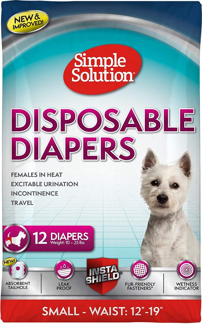 Simple Solution True Fit Disposable Dog Diapers for Female Dogs