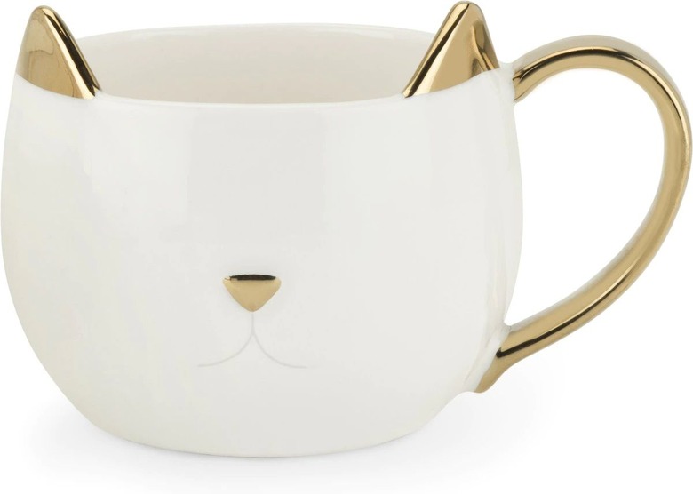 Pinky Up Chloe Ceramic Cat Mug, 12-oz