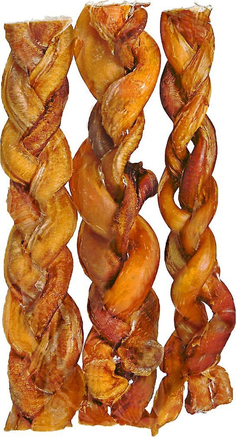 Bully Sticks Braided 7-in. Dog Treats, 3-Count