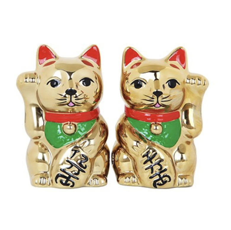 BotegaExclusive Maneki Neko Ceramic Salt and Pepper Shakers