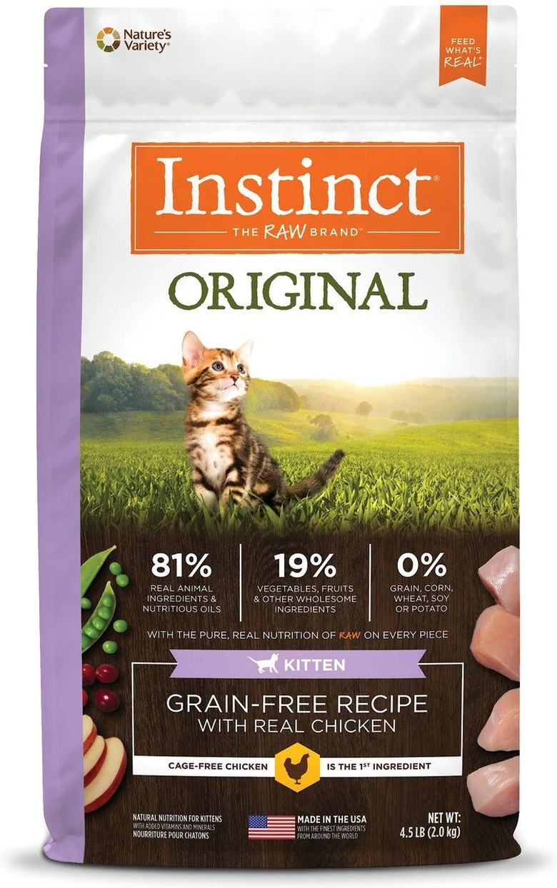 Nature's Variety Instinct Original Grain-Free Dry Kitten Food, 4.5-lb. Bag