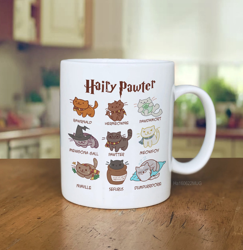 DamianGoods Hairy Pawter Funny Cat Mug