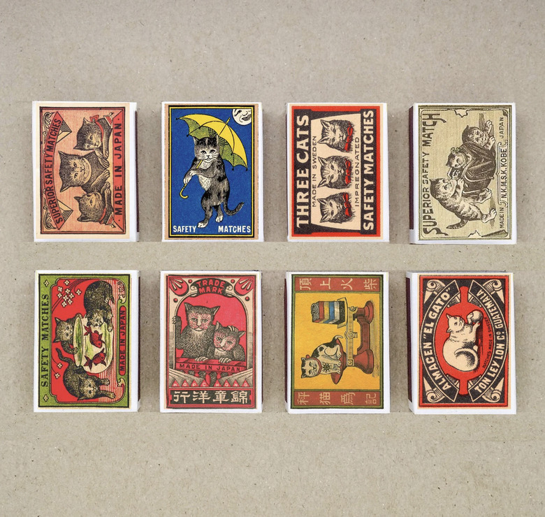 akasiaCaseCraft Set of 8 Vintage-Style Matchboxes