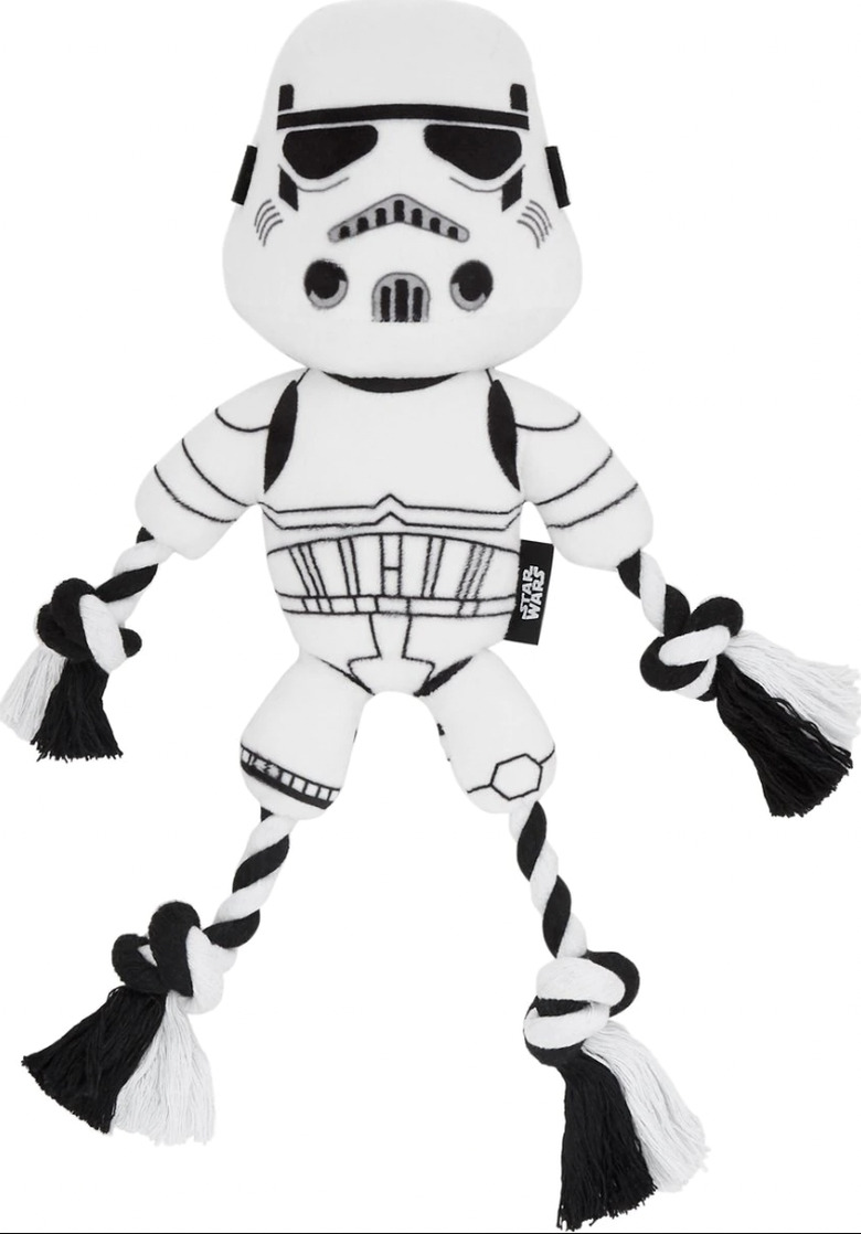 STAR WARS STORMTROOPER Plush with Rope Squeaky Dog Toy