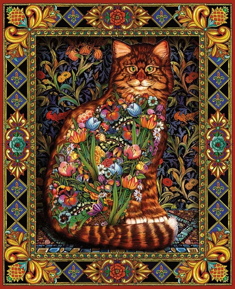 White Mountain Puzzles Tapestry Cat, 1,000-Piece