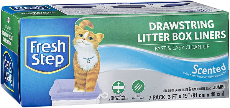 Fresh Step Drawstring Scented Litter Box Liner, 7-Count