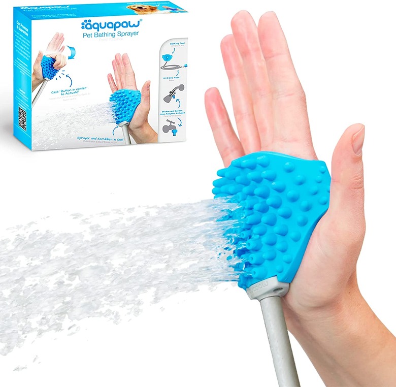 Aquapaw Dog Bath Brush and Sprayer Tool