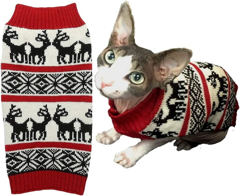 Lanyarco Cat Holiday Sweater