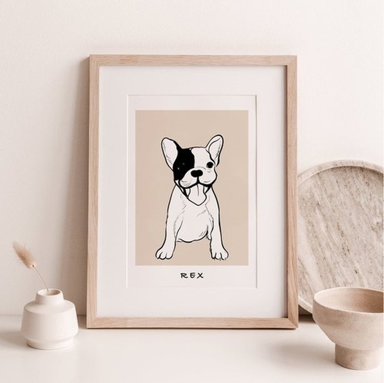 GestuelStudio Custom Line Art Pet Portrait