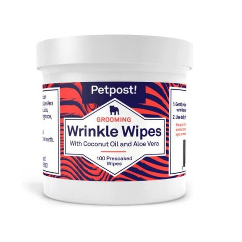 Petpost Bulldog Wrinkle Wipes for Dogs