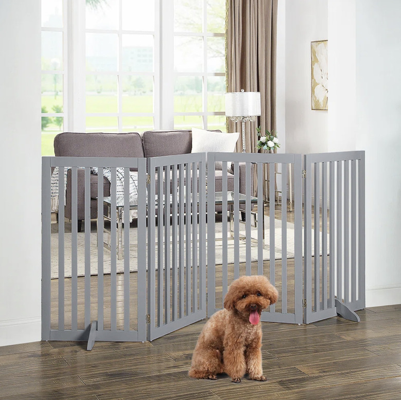 Archie & Oscar™ Huxley Wooden Free Standing Pet Gate