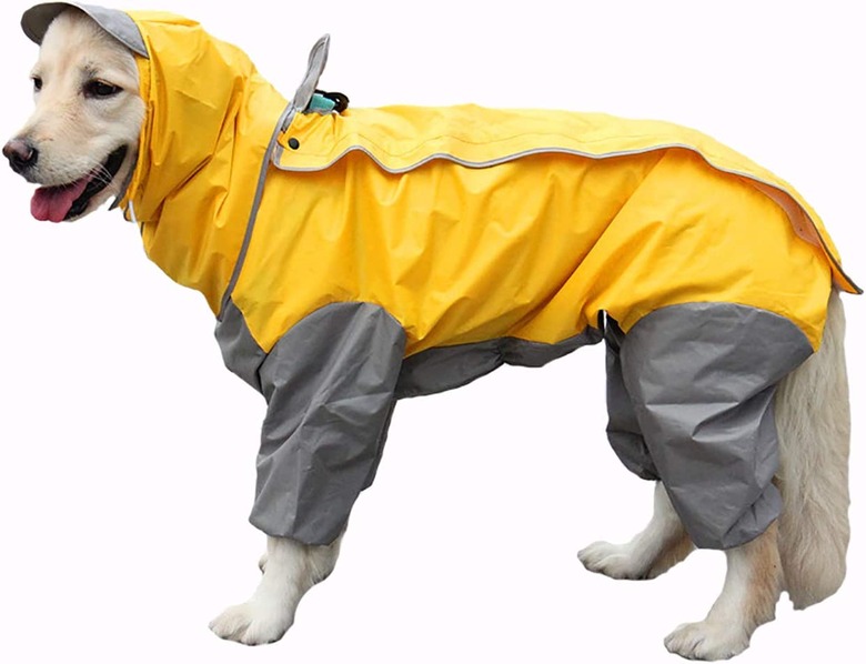 GabeFish Waterproof 4 Legs Pet Raincoat