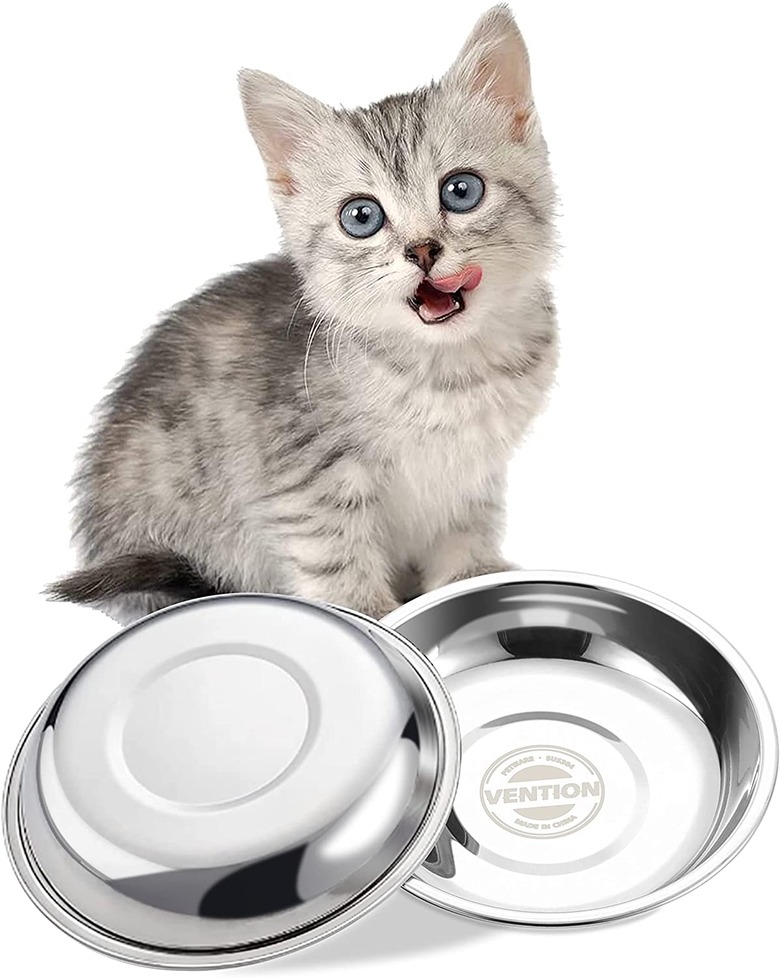 VENTION Shallow Cat Food Bowls, Set of 2