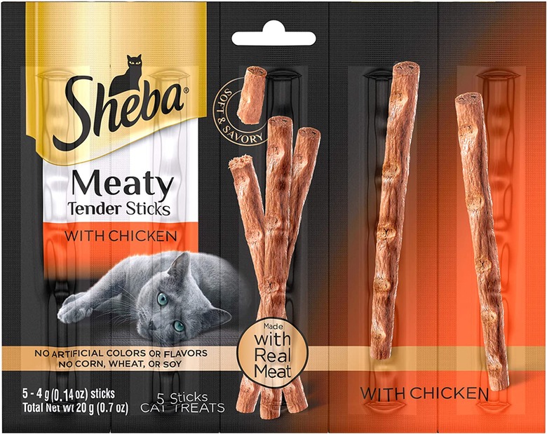 Sheba Meaty Tender Sticks Chicken Cat Treats, 0.14-oz. Sticks, 50-Count