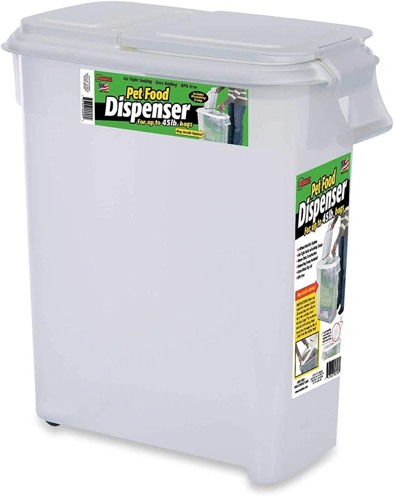 Buddeez Roll Away 50-Quart Pet Food Dispenser