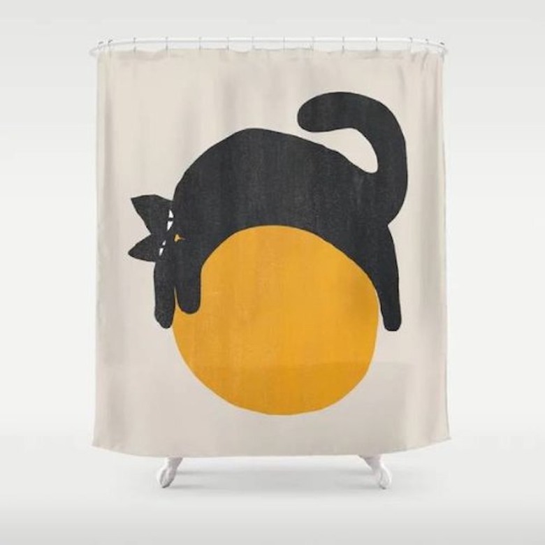 Cat With Ball Shower Curtain