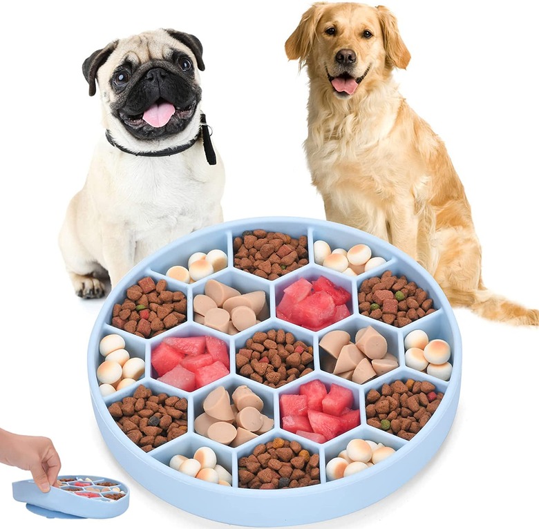 ALLYGOODS Silicone Slow Feeder Dog Bowl