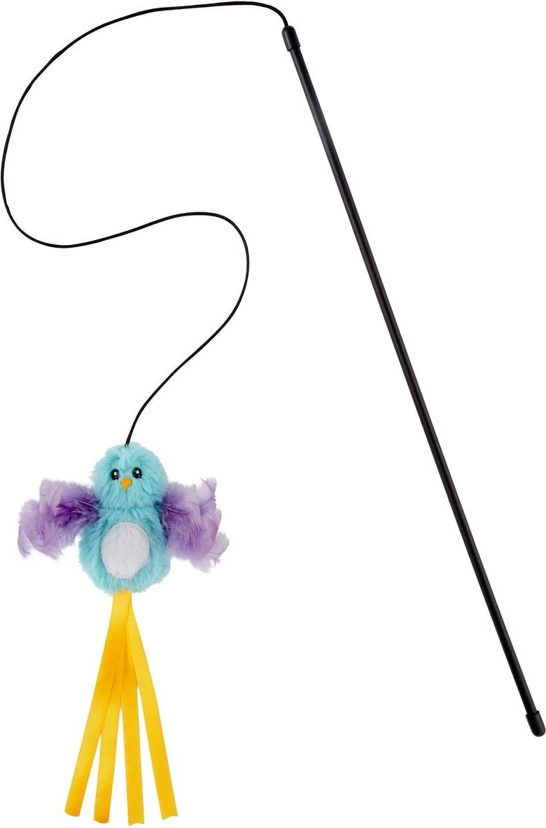 Frisco Bird Teaser with Feathers Cat Toy