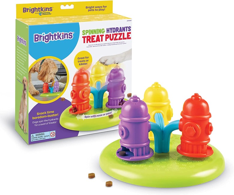 Brightkins Spinning Hydrants Treat Puzzle for Dogs