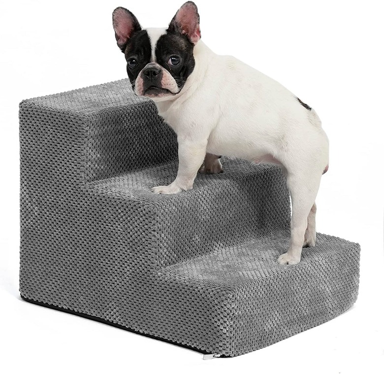 KASSELY Anti-Slip Memory Foam Dog Stairs