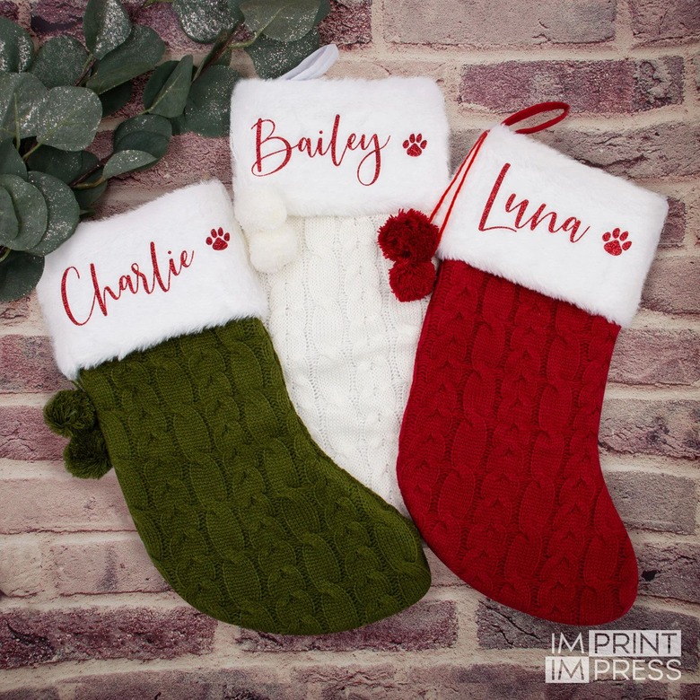 ImprintandImpress Personalized Pet Christmas Stocking