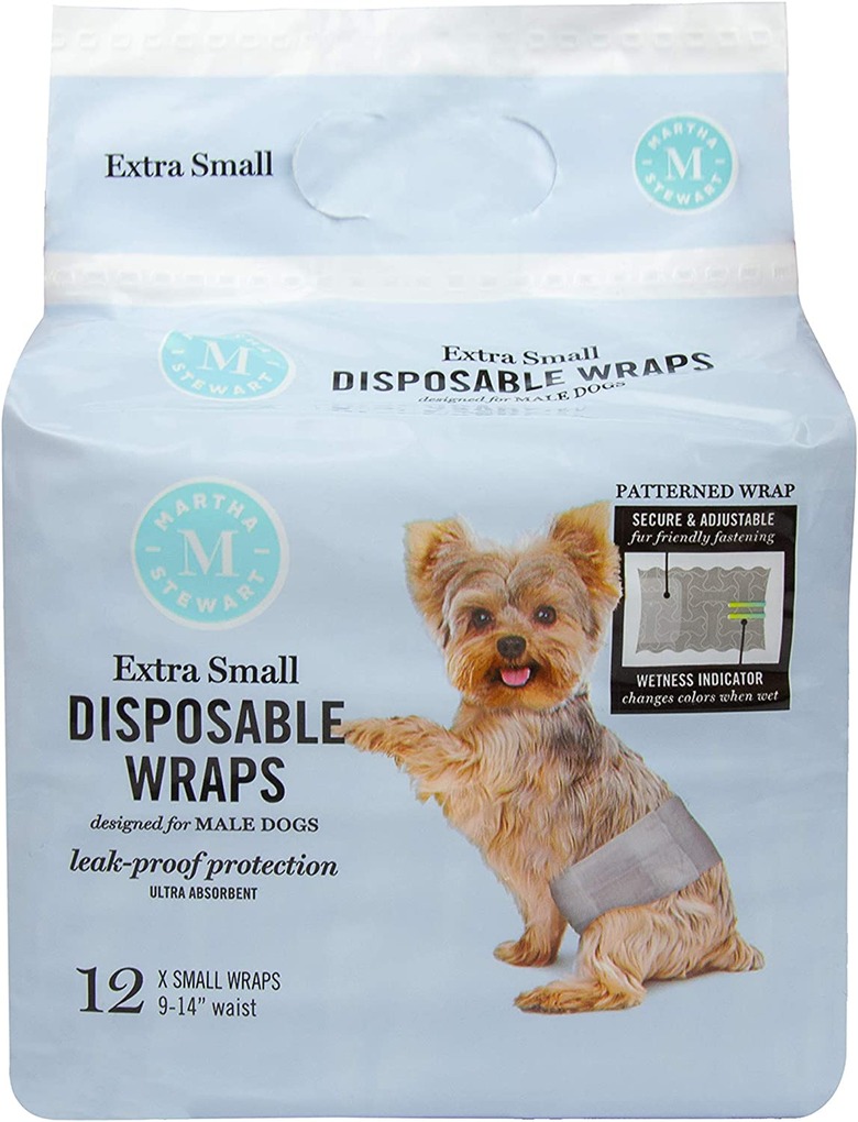 Martha Stewart Dog Disposable Diapers for Males