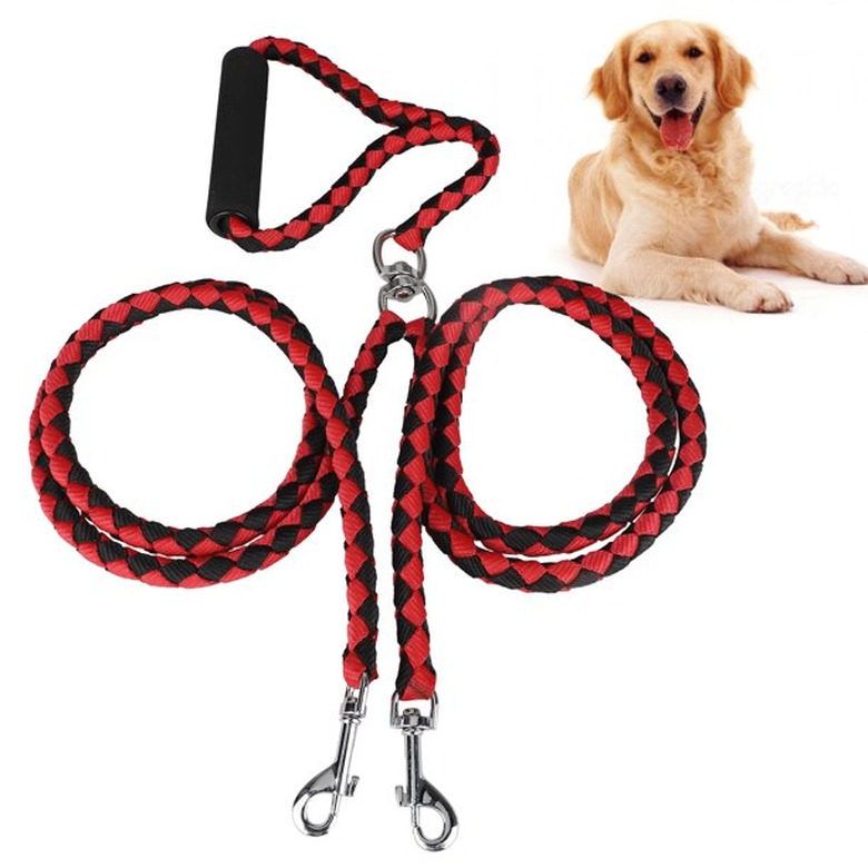 TSV Dual Dog Walking Leash No Tangle 360° Swivel