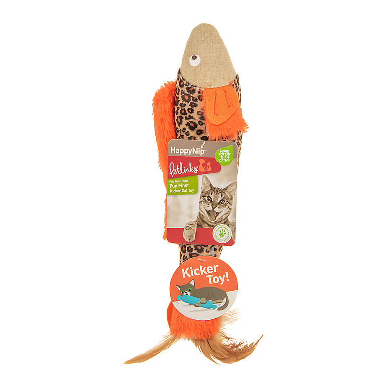 Petlinks Fun Fins Crinkle Silvervine Kicker Cat Toy