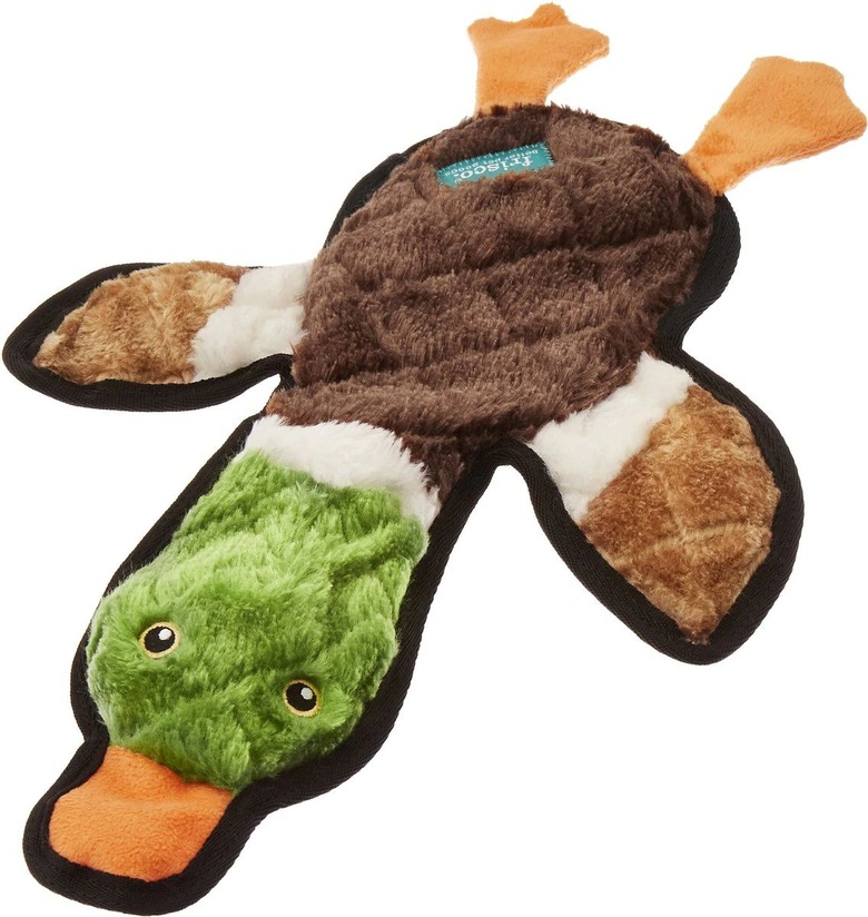 Frisco Flat Plush Squeaking Mallard Dog Toy