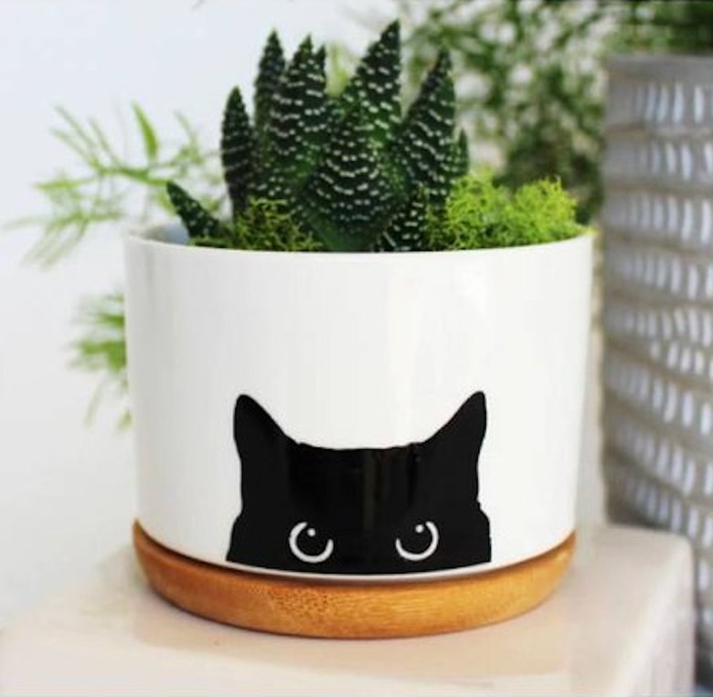 ModPotsShop Black Cat Planter