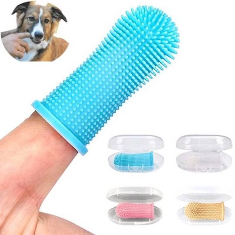 4 PCs Finger Cat Toothbrush With Full Surround Bristles