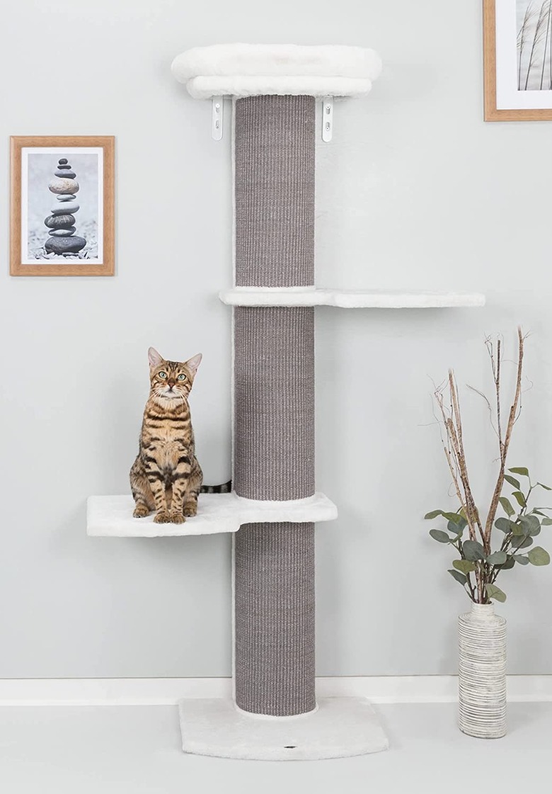 TRIXIE Acadia Designer 63-in Plush Cat Tree, Gray