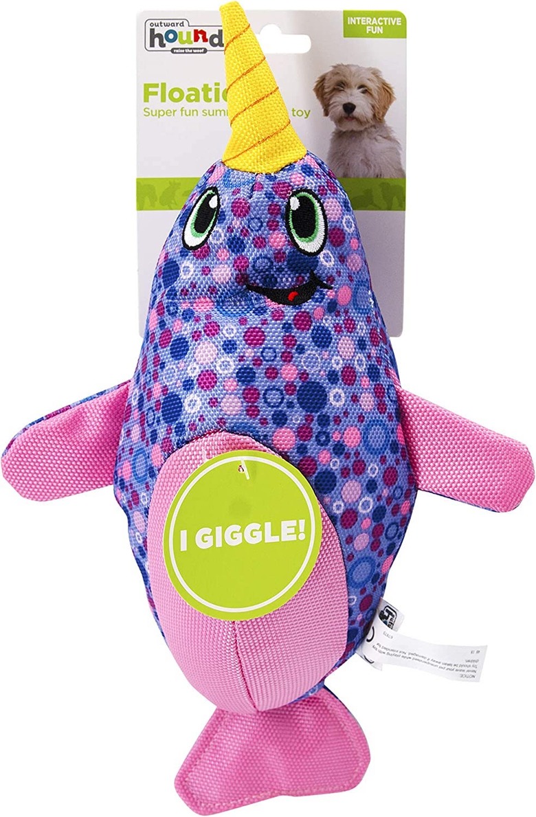 Outward Hound Floatiez Narwhal Floating Dog Toy