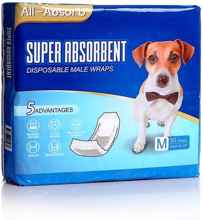 All-Absorb Male Dog Wraps, 50-Count