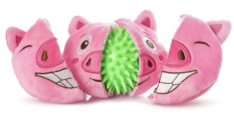 Pig-Shaped 3-in-1 Dog Toys for Aggressive Chewers