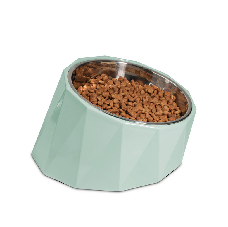 ComSaf Tilted Angle Stainless Steel Dog Bowl