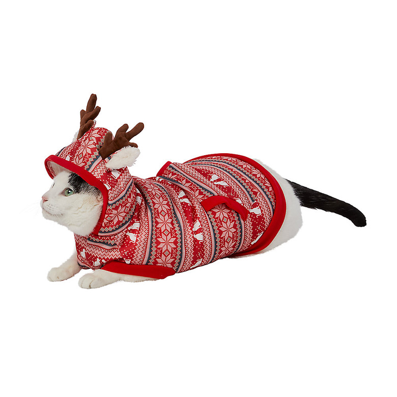 Merry & Bright Holiday Fair Isle Cat Hoodie