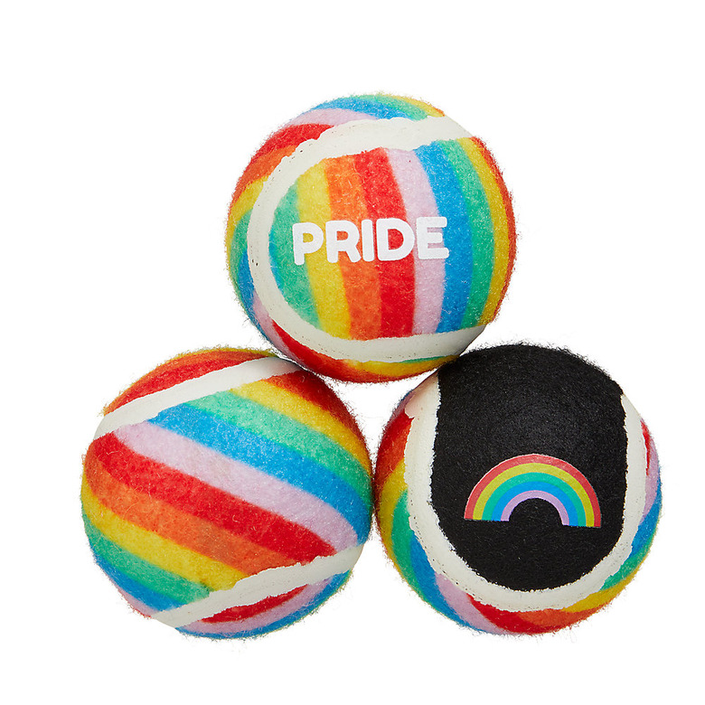 You Are Loved Pride Tennis Ball Dog Toy, 3-Count