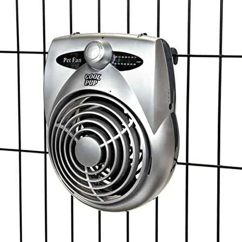 Cool Pup Crate Fan With Built-In Thermometer