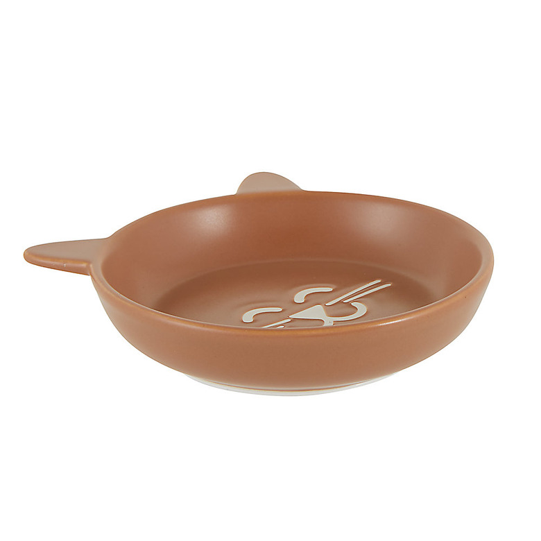 Whisker City® Terracotta Ceramic Cat Saucer, 1.5-cup