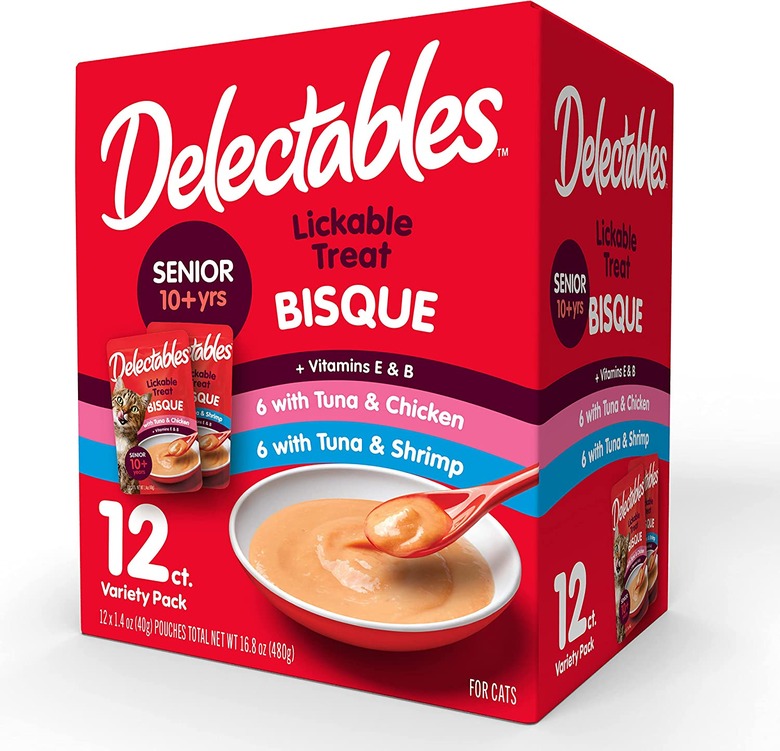 Delectables Bisque Senior Cat Treat Variety Pack, 1.4-oz., 12-Count