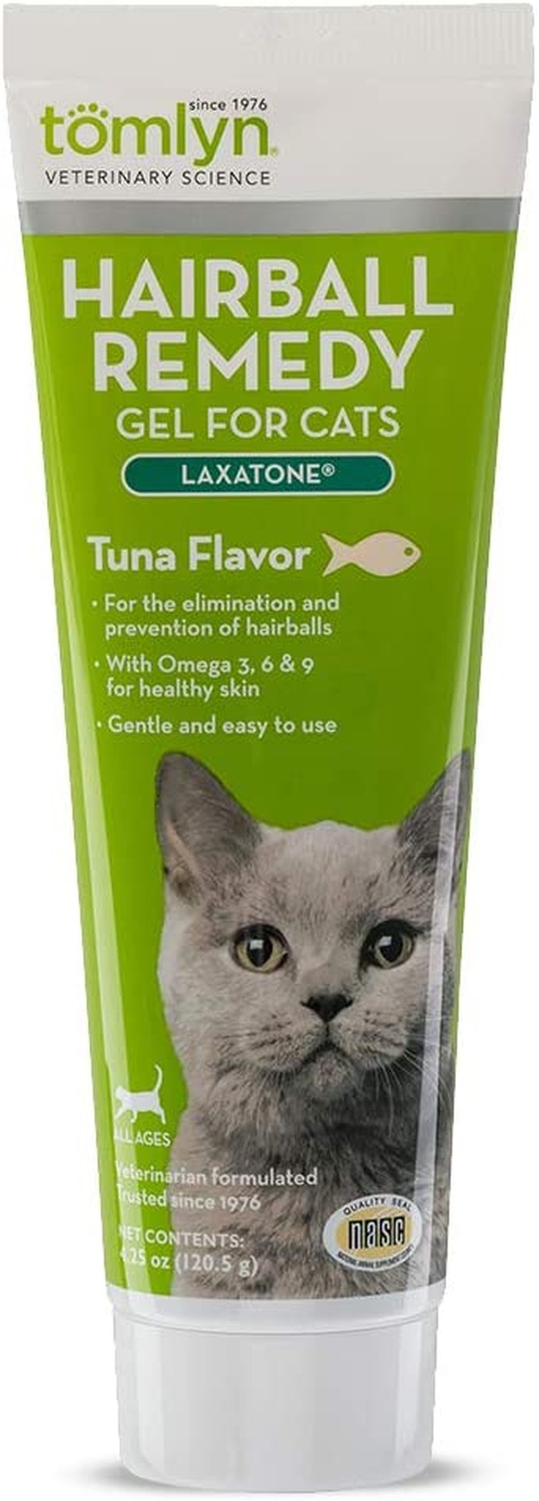 Tomlyn Laxatone Tuna-Flavored Hairball Remedy Gel for Cats and Kittens