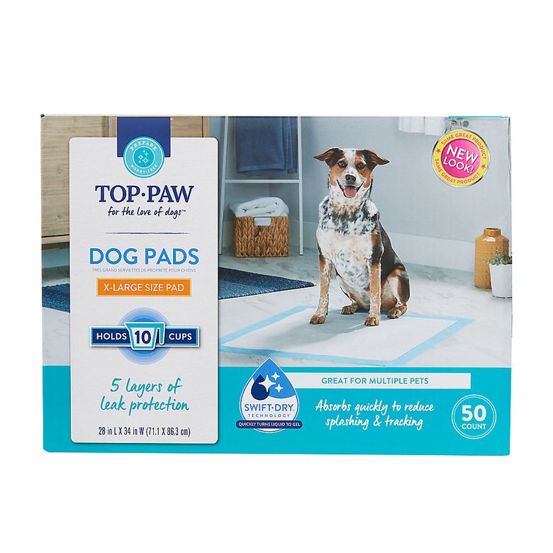 Top Paw® X-Large Adhesive Leakproof Dog Pads