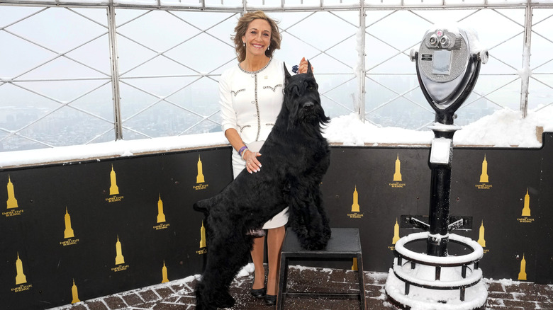 Monty poses with Katherine Bernardin at the Empire State Building.